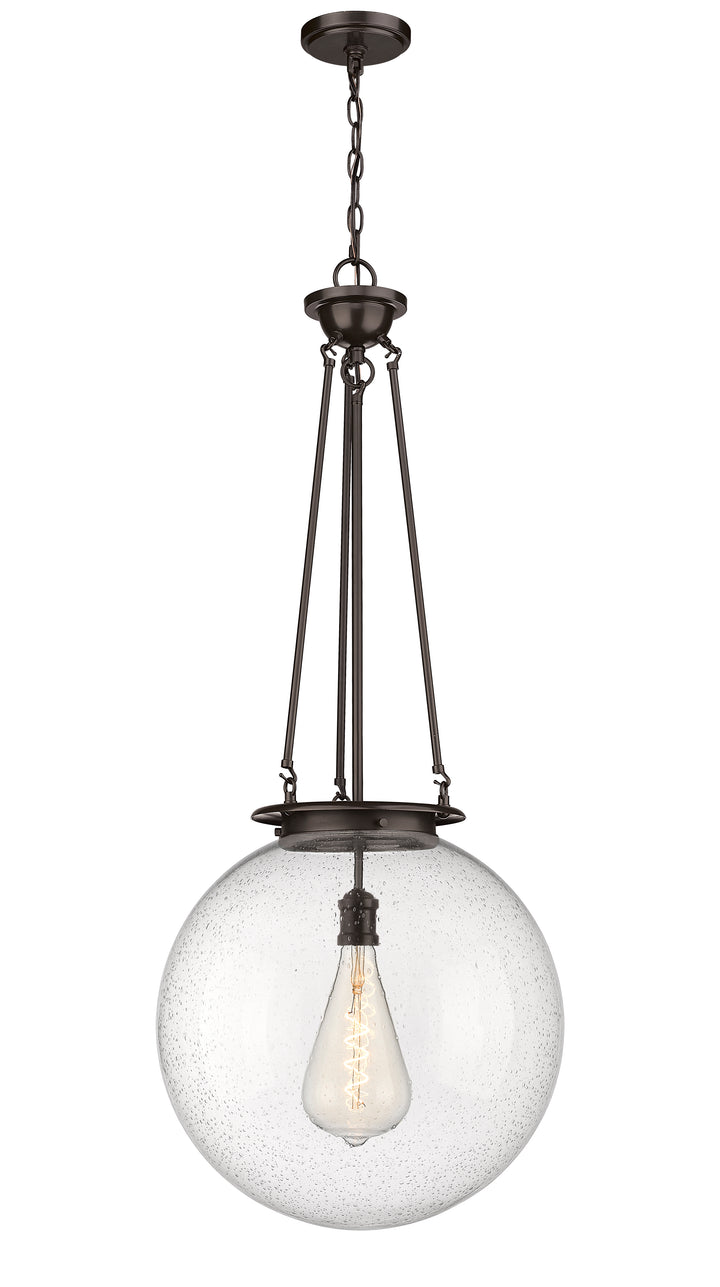 Innovations Lighting Beacon 18" Pendant - Oil Rubbed Bronze Pendants Innovations Lighting Seedy ; Glass Type: Seedy  