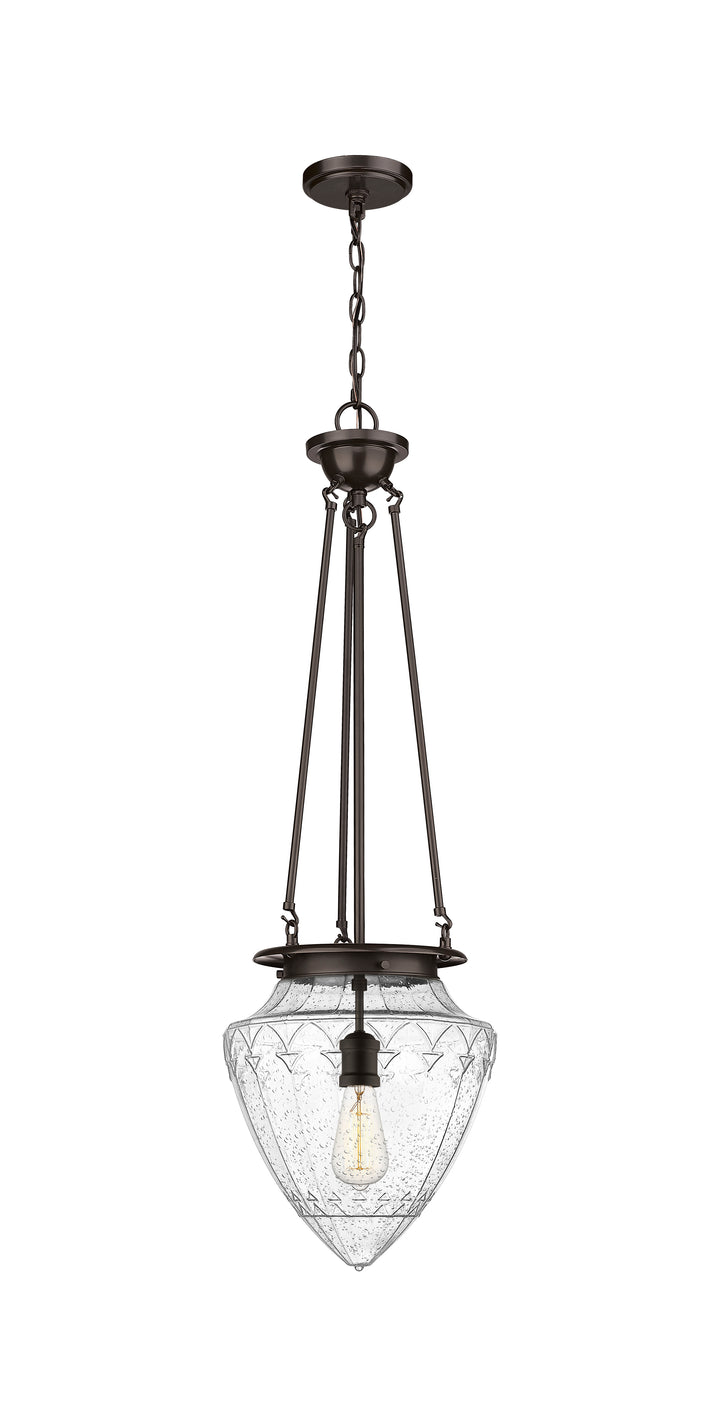 Innovations Lighting Beacon 12" Pendant Pendants Innovations Lighting Oil Rubbed Bronze Seedy ; Glass Type: Seeded 