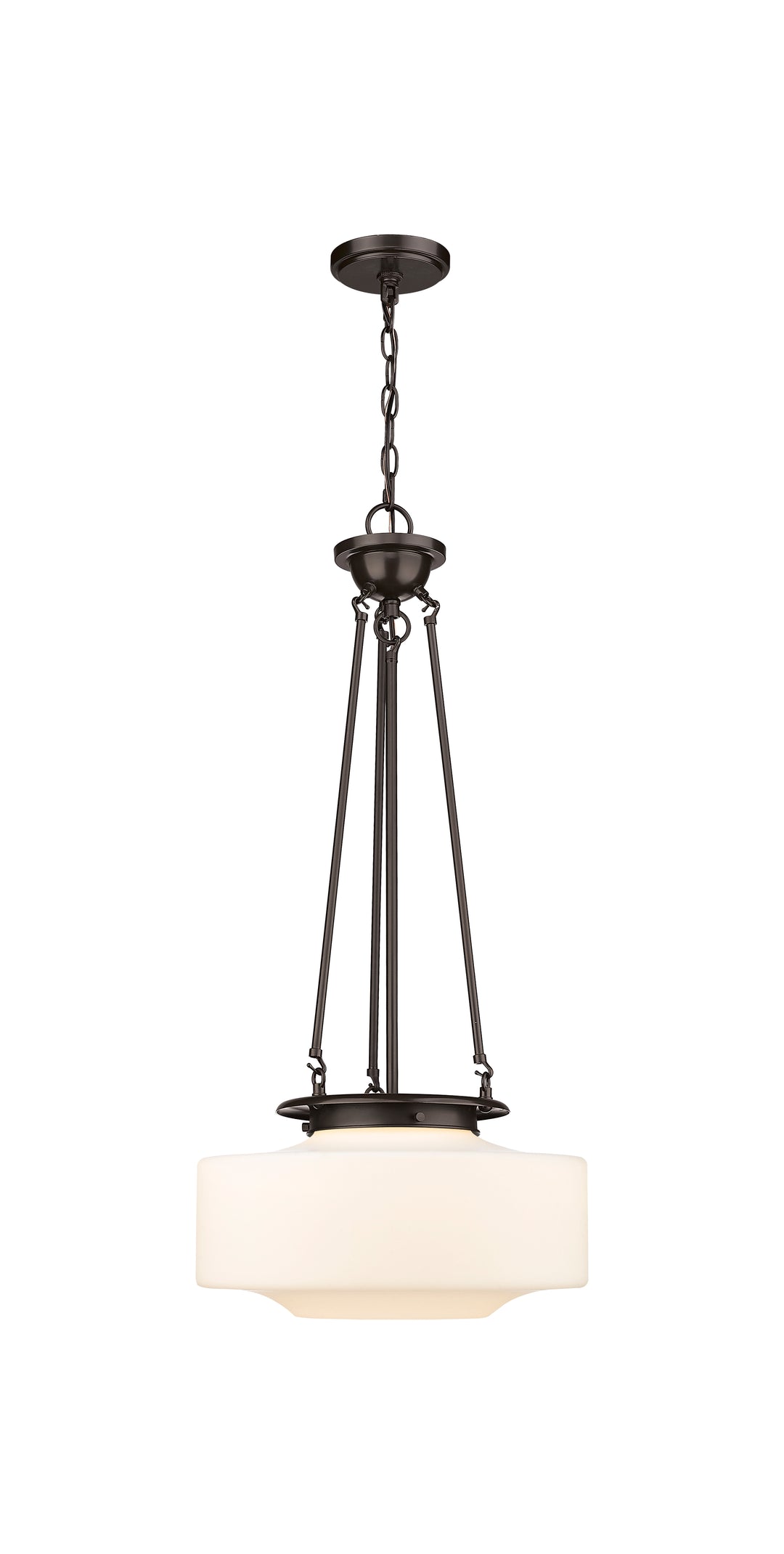 Innovations Lighting Bridgeton 16" Pendant Pendants Innovations Lighting Oil Rubbed Bronze Matte White ; Glass Type: Frosted 