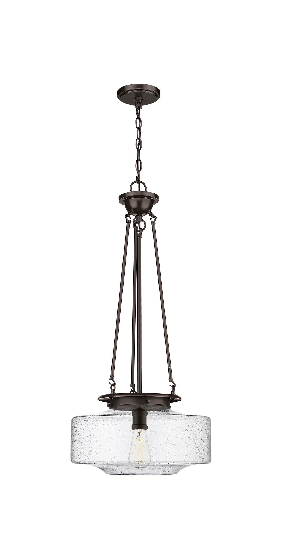 Innovations Lighting Bridgeton 16" Pendant Pendants Innovations Lighting Oil Rubbed Bronze Seedy ; Glass Type: Seeded 