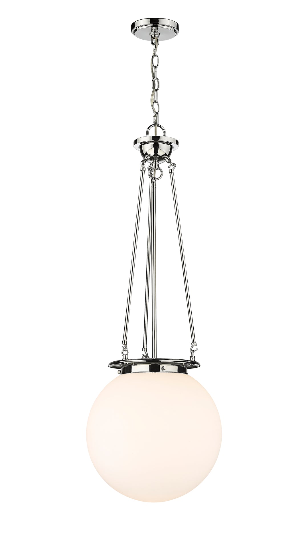 Innovations Lighting Beacon 14" Pendant - Polished Chrome Pendants Innovations Lighting Matte White ; Glass Type: Frosted  