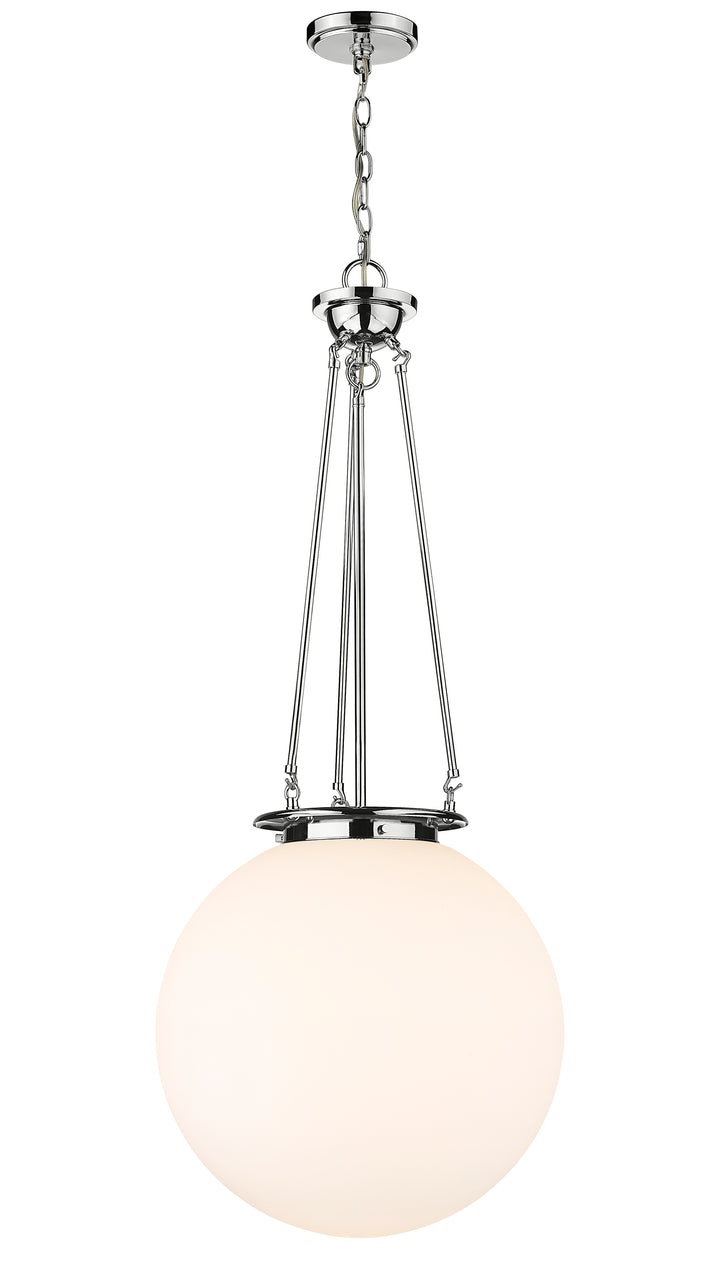 Innovations Lighting Beacon 18" Pendant - Polished Chrome Pendants Innovations Lighting Matte White ; Glass Type: Frosted  