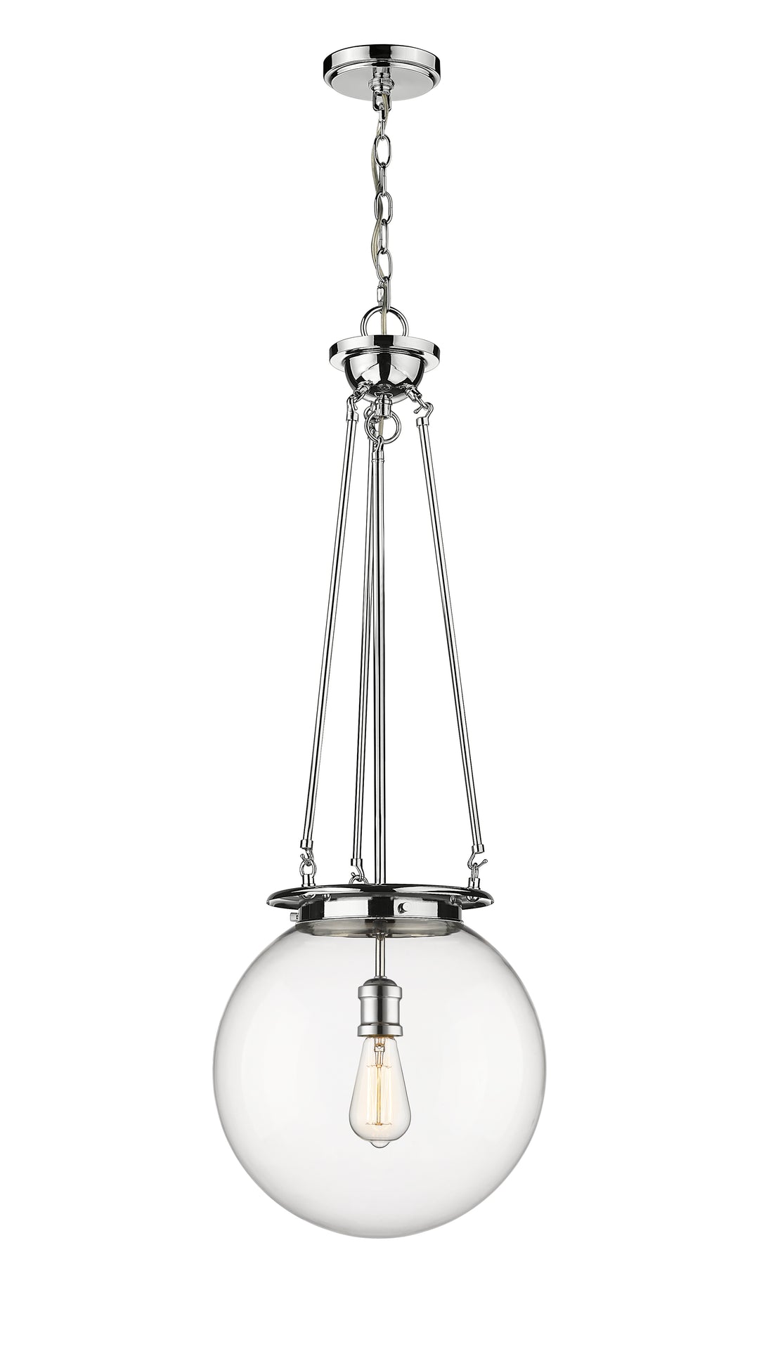 Innovations Lighting Beacon 14" Pendant - Polished Chrome Pendants Innovations Lighting Clear ; Glass Type: Transparent  