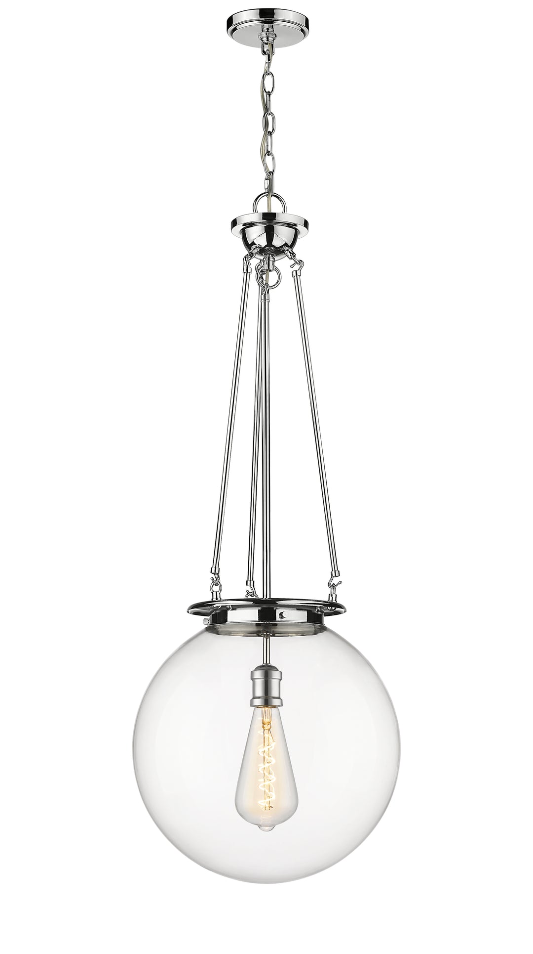 Innovations Lighting Beacon 16" Pendant - Polished Chrome Pendants Innovations Lighting Clear ; Glass Type: Transparent  