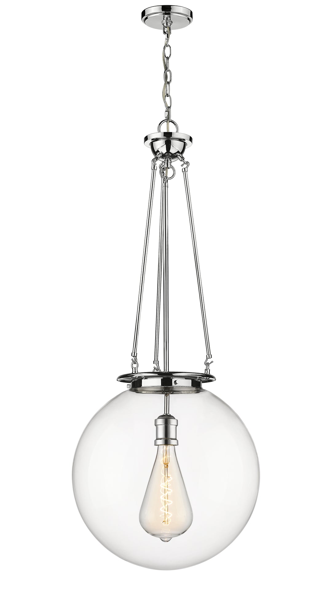 Innovations Lighting Beacon 18" Pendant - Polished Chrome Pendants Innovations Lighting Clear ; Glass Type: Transparent  