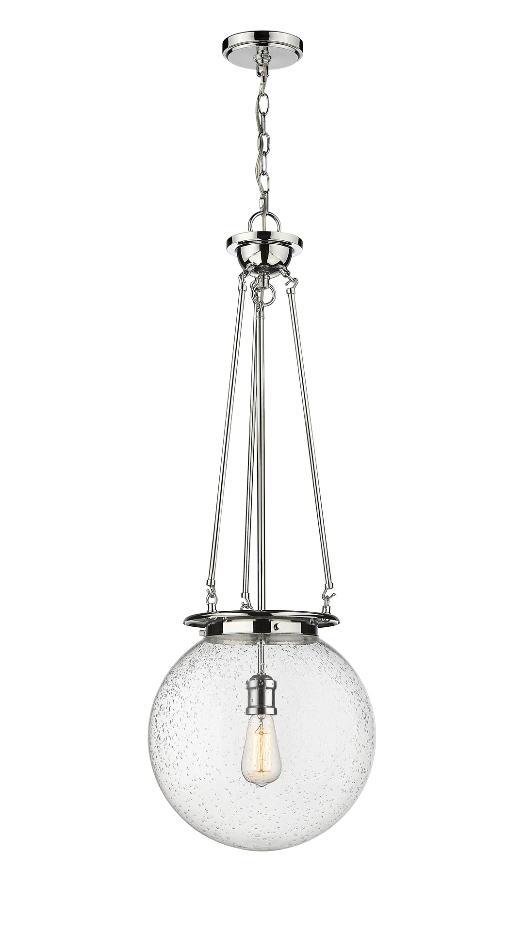 Innovations Lighting Beacon 14" Pendant - Polished Chrome Pendants Innovations Lighting Seedy ; Glass Type: Seedy  