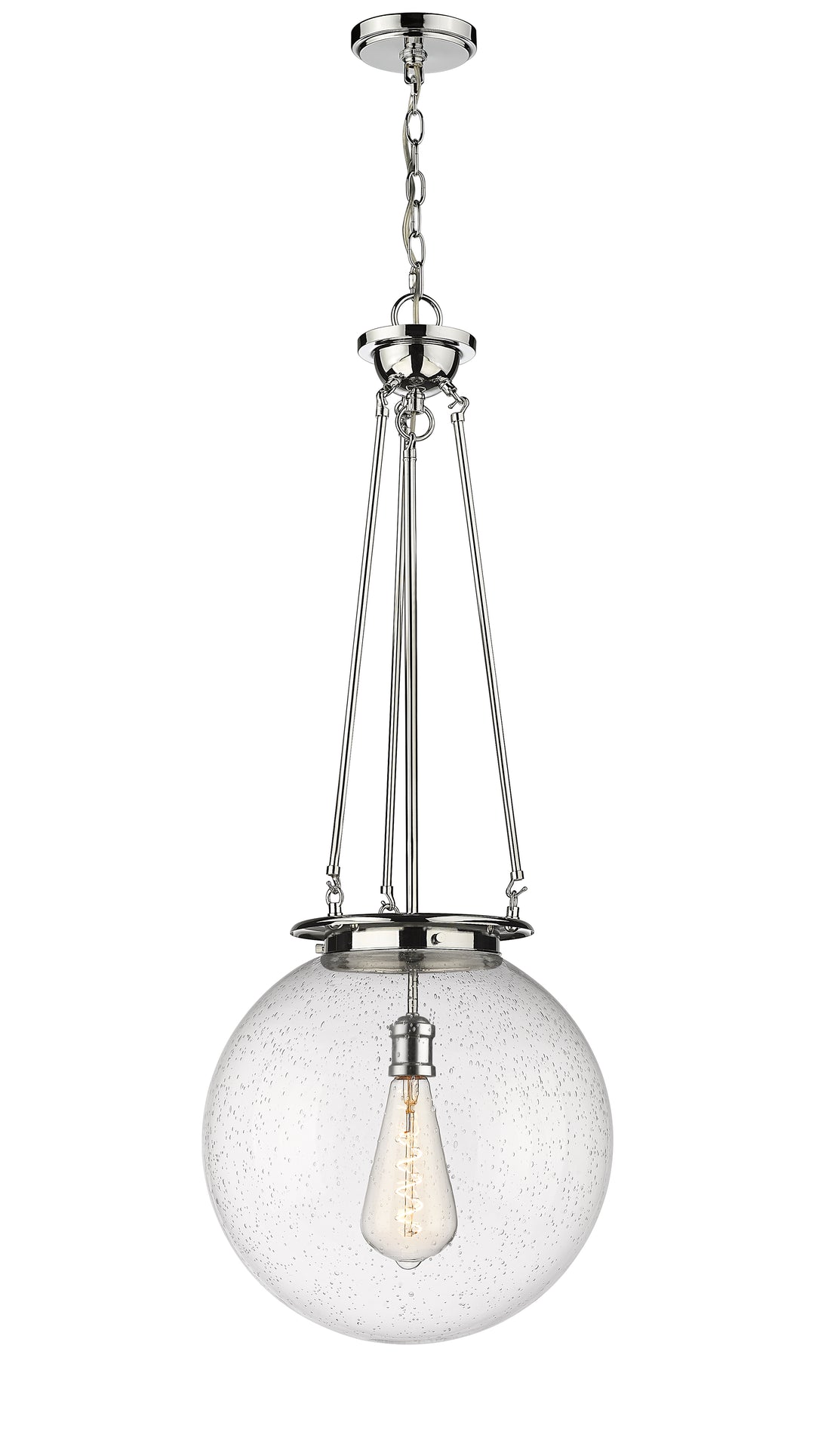 Innovations Lighting Beacon 16" Pendant - Polished Chrome Pendants Innovations Lighting Seedy ; Glass Type: Seedy  