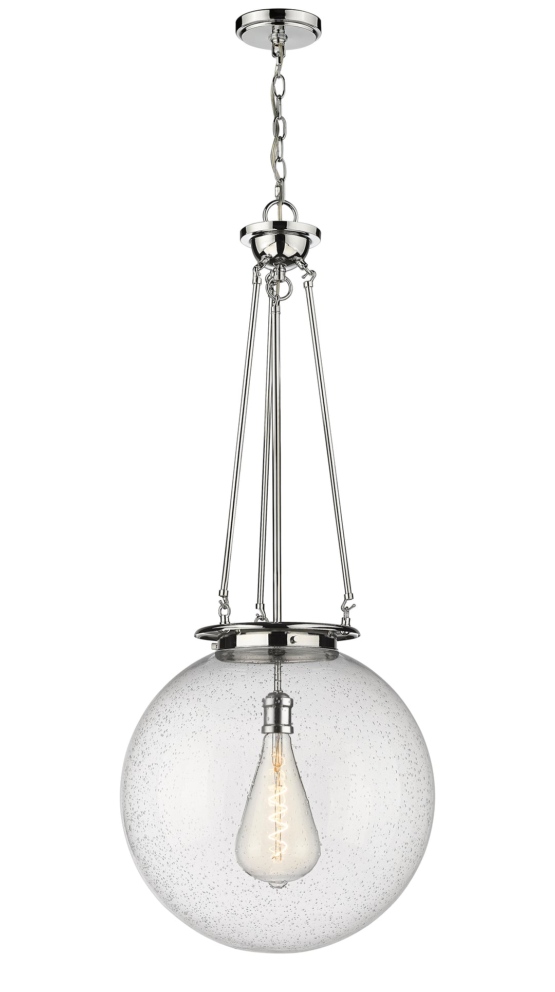 Innovations Lighting Beacon 18" Pendant - Polished Chrome Pendants Innovations Lighting Seedy ; Glass Type: Seedy  