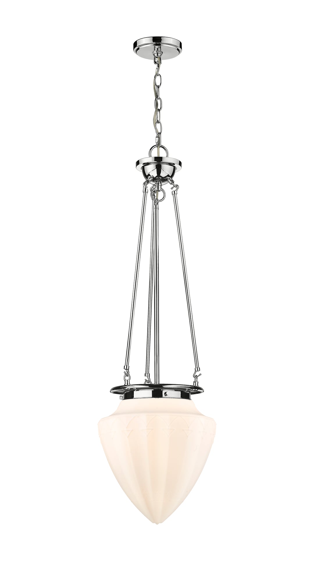 Innovations Lighting Beacon 12" Pendant Pendants Innovations Lighting Polished Chrome Matte White ; Glass Type: Frosted 