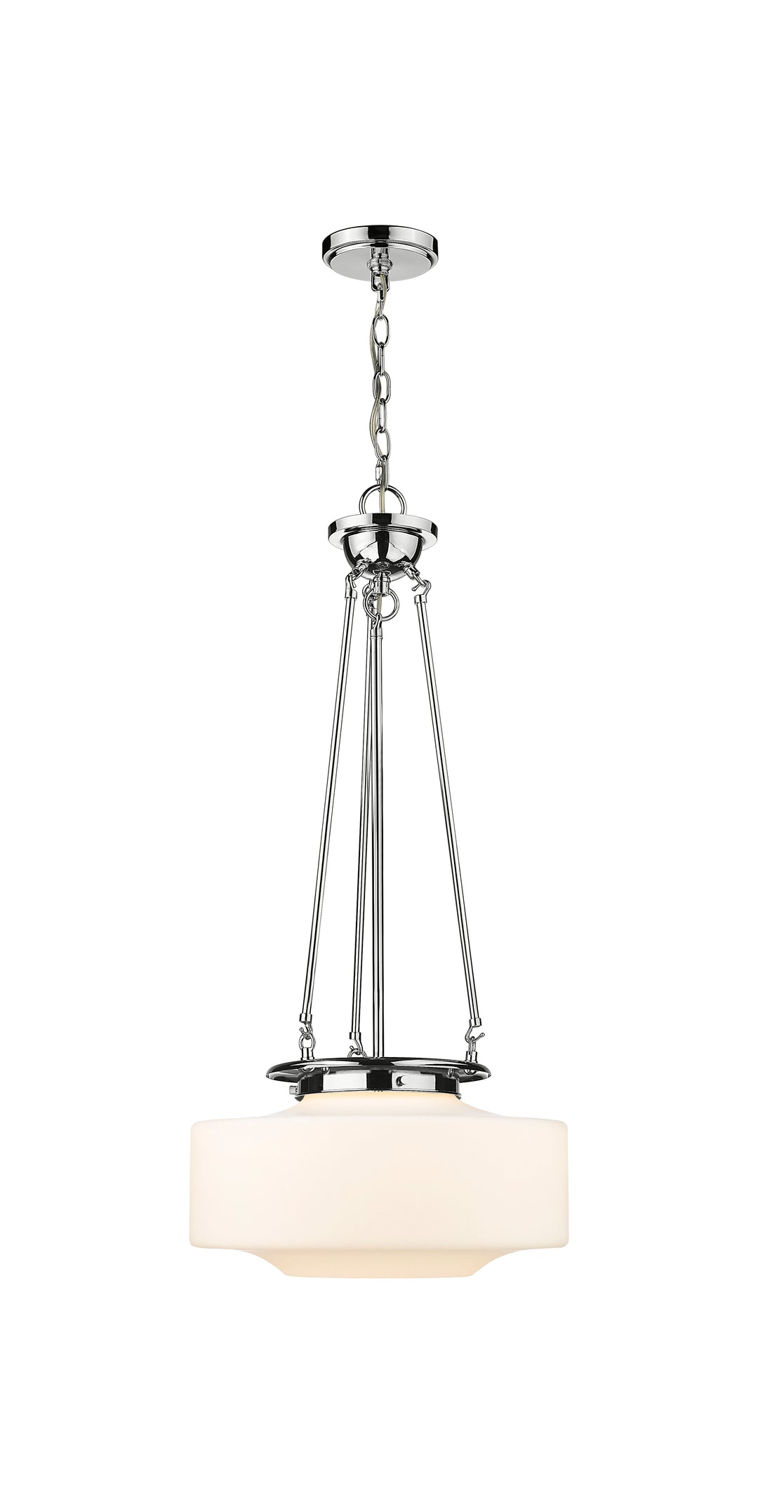 Innovations Lighting Bridgeton 16" Pendant Pendants Innovations Lighting Polished Chrome Matte White ; Glass Type: Frosted 