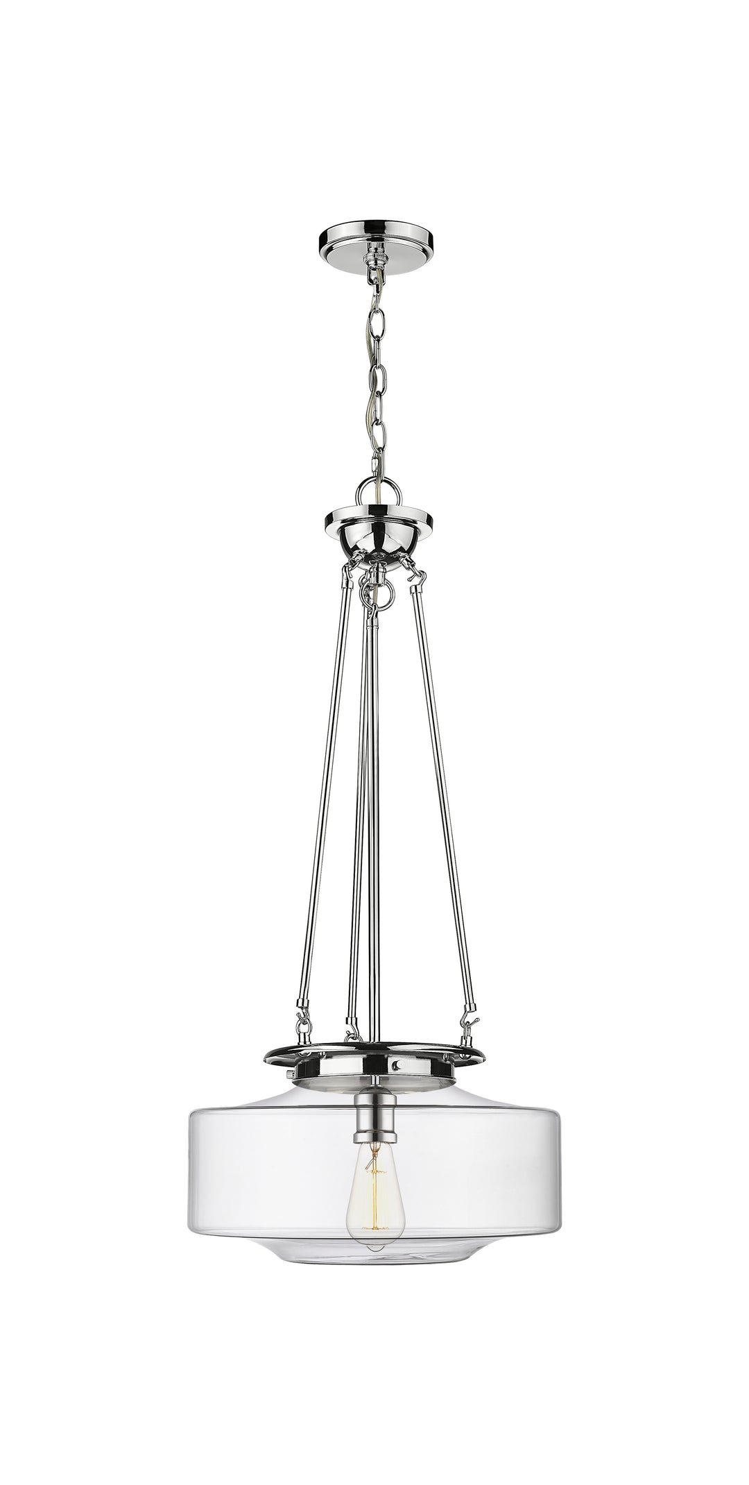 Innovations Lighting Bridgeton 16" Pendant Pendants Innovations Lighting Polished Chrome Clear ; Glass Type: Transparent 