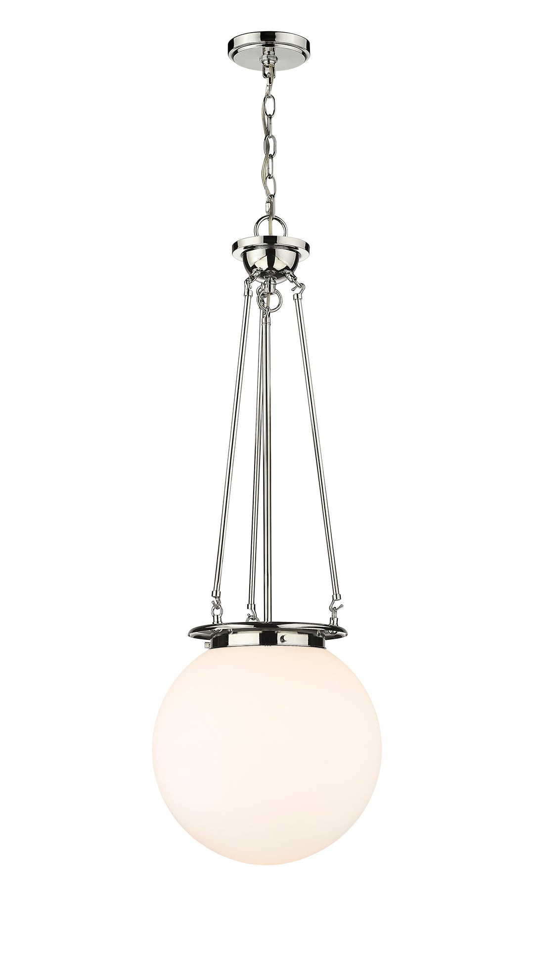 Innovations Lighting Beacon 14" Pendant - Polished Nickel Pendants Innovations Lighting Matte White ; Glass Type: Frosted  