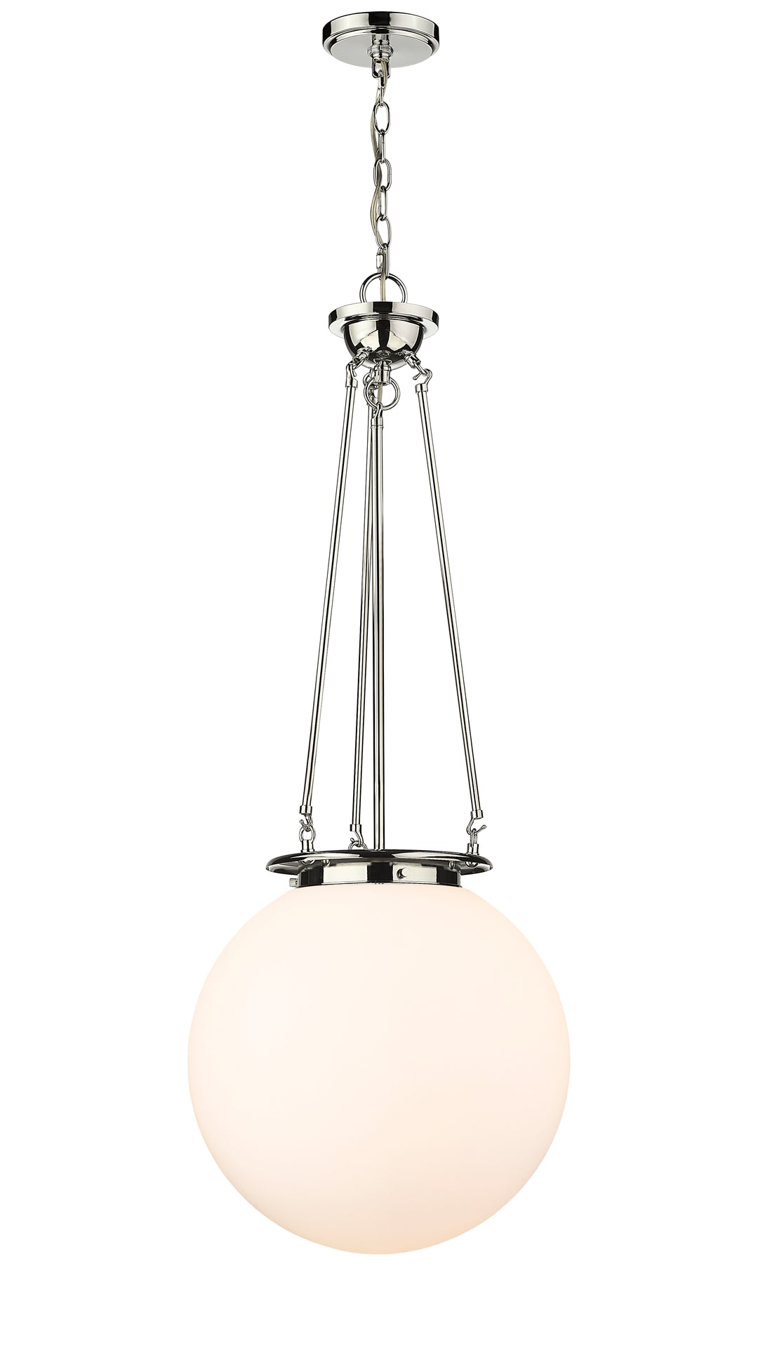 Innovations Lighting Beacon 16" Pendant - Polished Nickel Pendants Innovations Lighting Matte White ; Glass Type: Frosted  