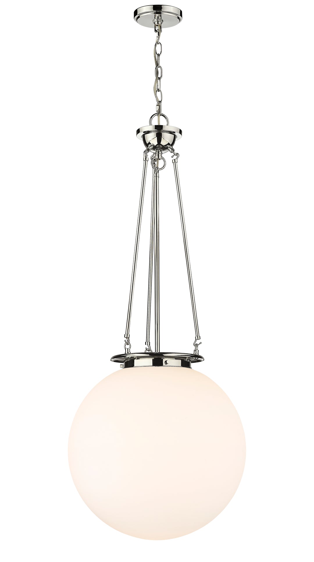 Innovations Lighting Beacon 18" Pendant - Polished Nickel Pendants Innovations Lighting Matte White ; Glass Type: Frosted  