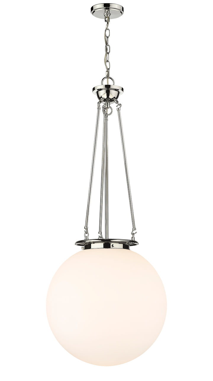 Innovations Lighting Beacon 18" Pendant - Polished Nickel Pendants Innovations Lighting Matte White ; Glass Type: Frosted  