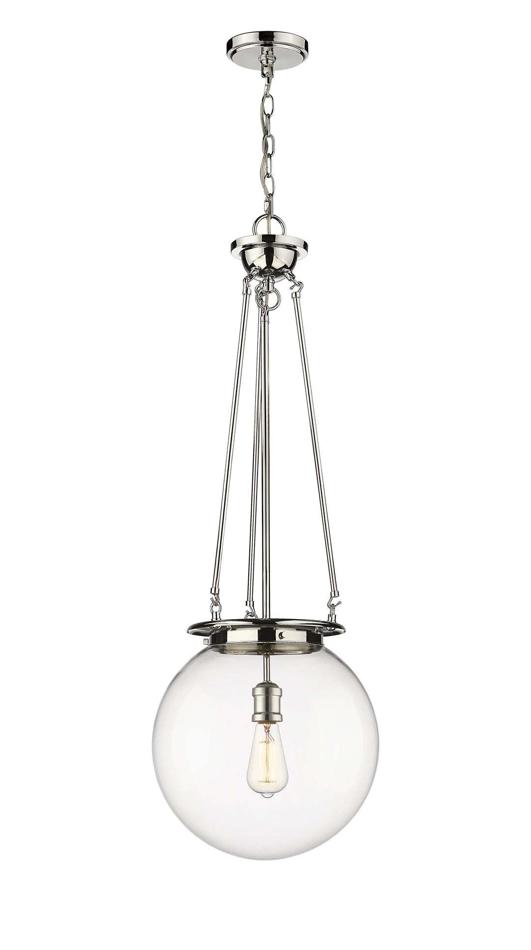 Innovations Lighting Beacon 14" Pendant - Polished Nickel Pendants Innovations Lighting Clear ; Glass Type: Transparent  