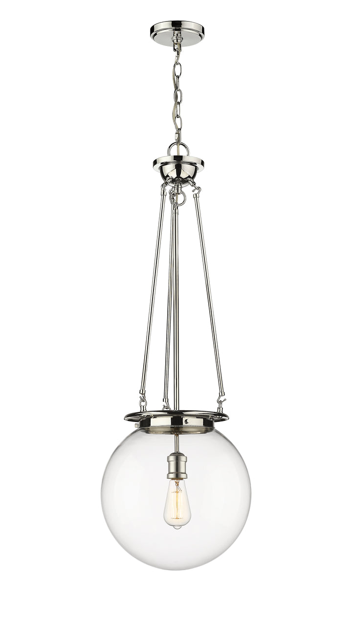 Innovations Lighting Beacon 14" Pendant - Polished Nickel Pendants Innovations Lighting Clear ; Glass Type: Transparent  