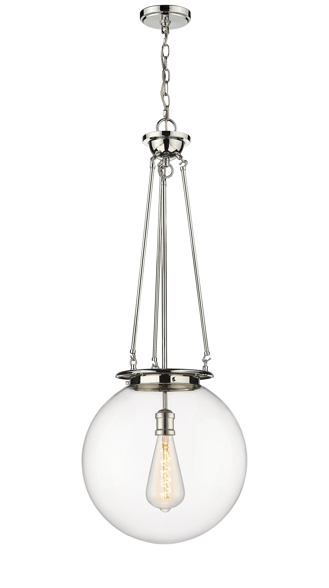 Innovations Lighting Beacon 16" Pendant - Polished Nickel Pendants Innovations Lighting Clear ; Glass Type: Transparent  