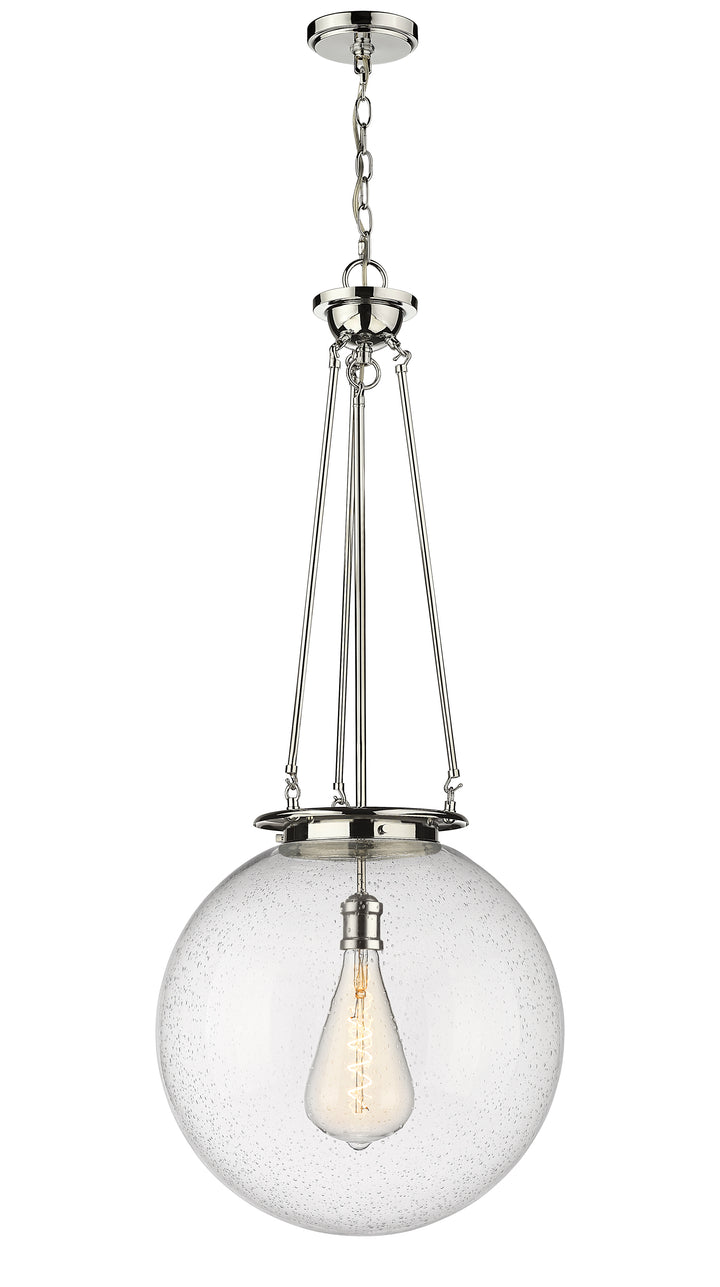 Innovations Lighting Beacon 18" Pendant - Polished Nickel Pendants Innovations Lighting Seedy ; Glass Type: Seedy  