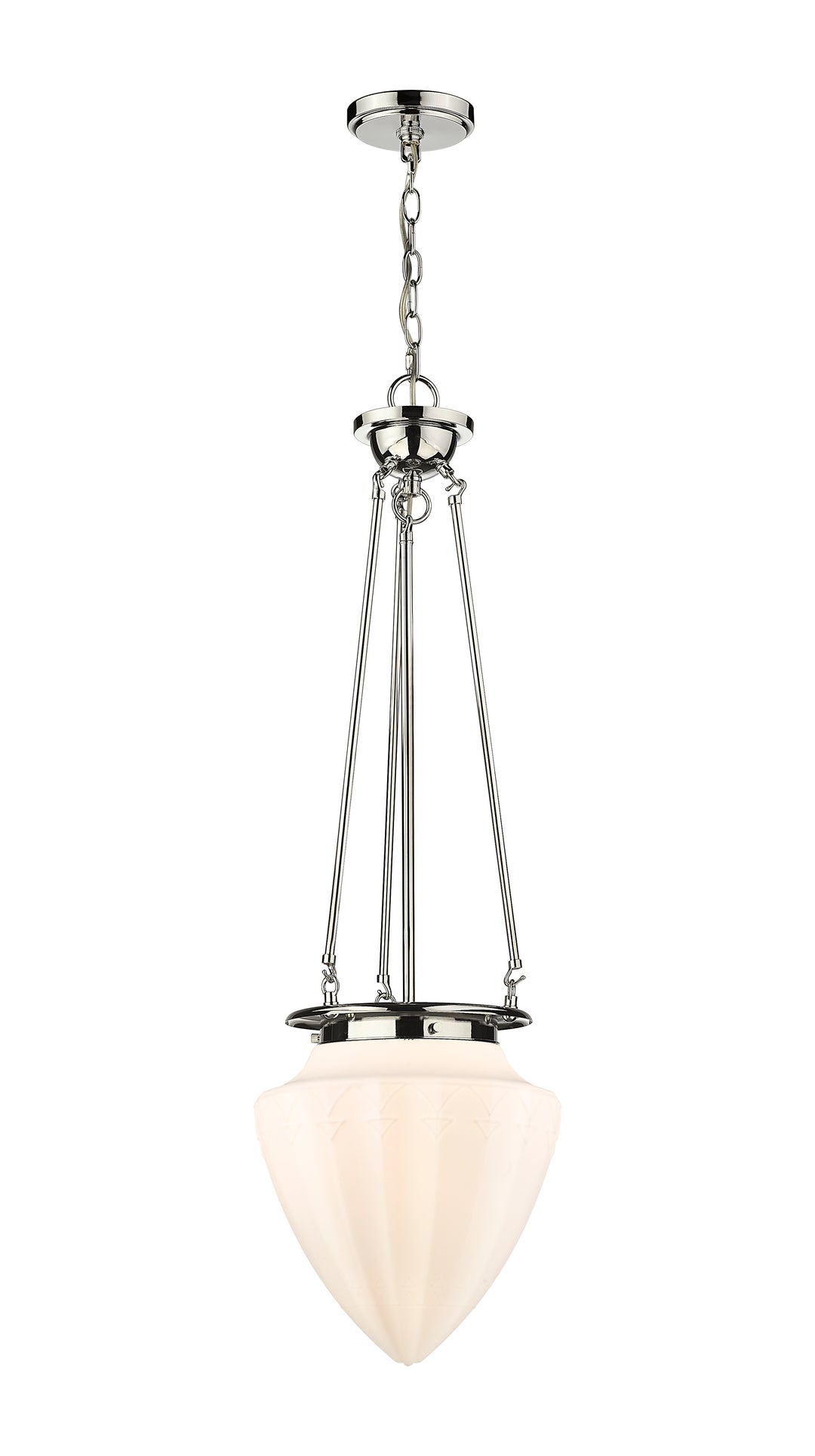 Innovations Lighting Beacon 12" Pendant Pendants Innovations Lighting Polished Nickel Matte White ; Glass Type: Frosted 