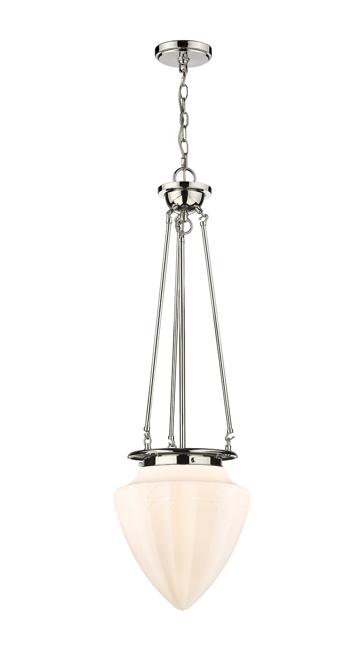 Innovations Lighting Beacon 12" Pendant Pendants Innovations Lighting Polished Nickel Matte White ; Glass Type: Frosted 