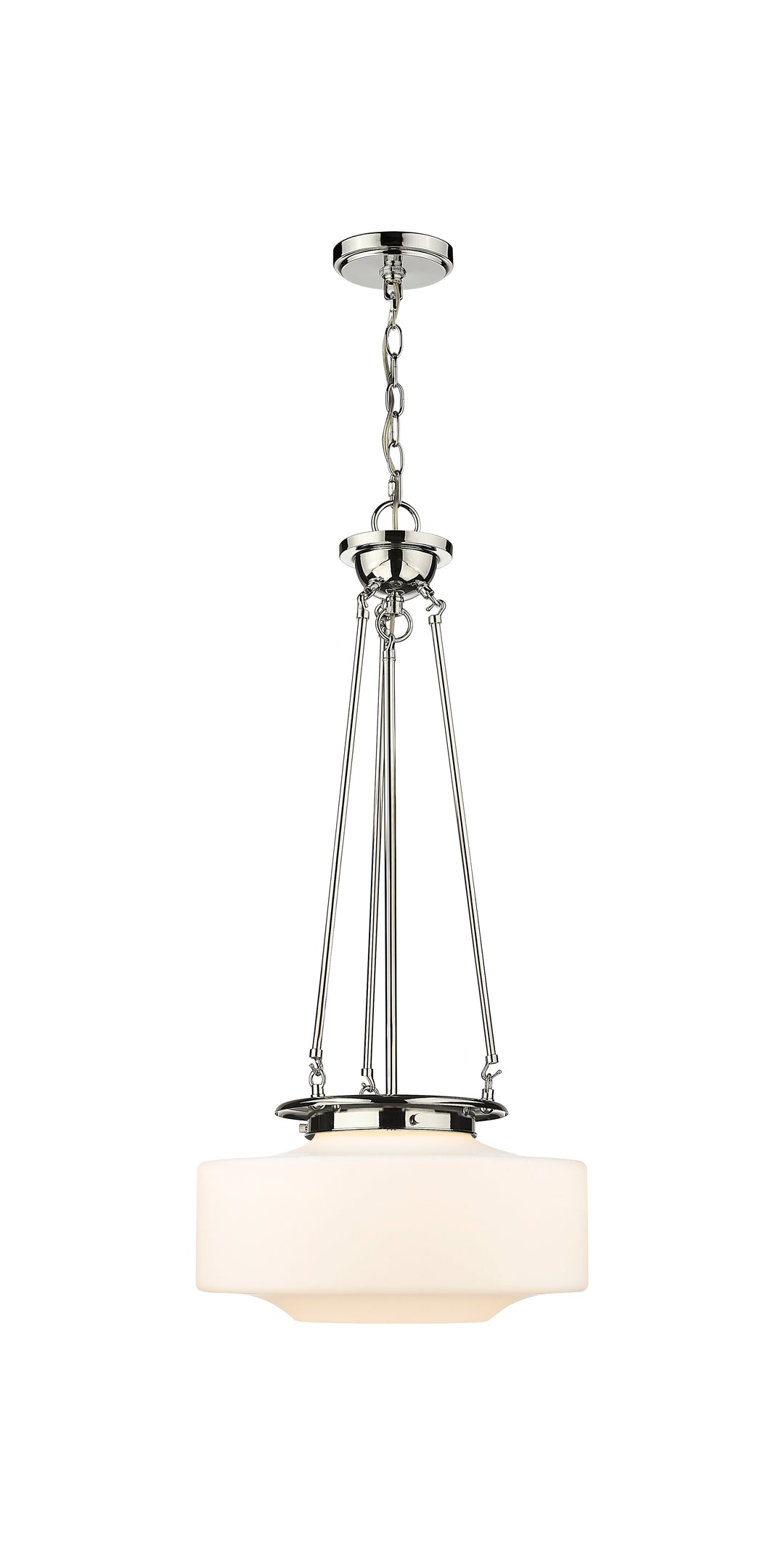 Innovations Lighting Bridgeton 16" Pendant Pendants Innovations Lighting Polished Nickel Matte White ; Glass Type: Frosted 