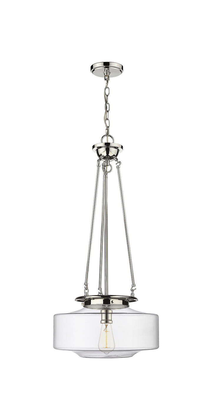 Innovations Lighting Bridgeton 16" Pendant Pendants Innovations Lighting Polished Nickel Clear ; Glass Type: Transparent 