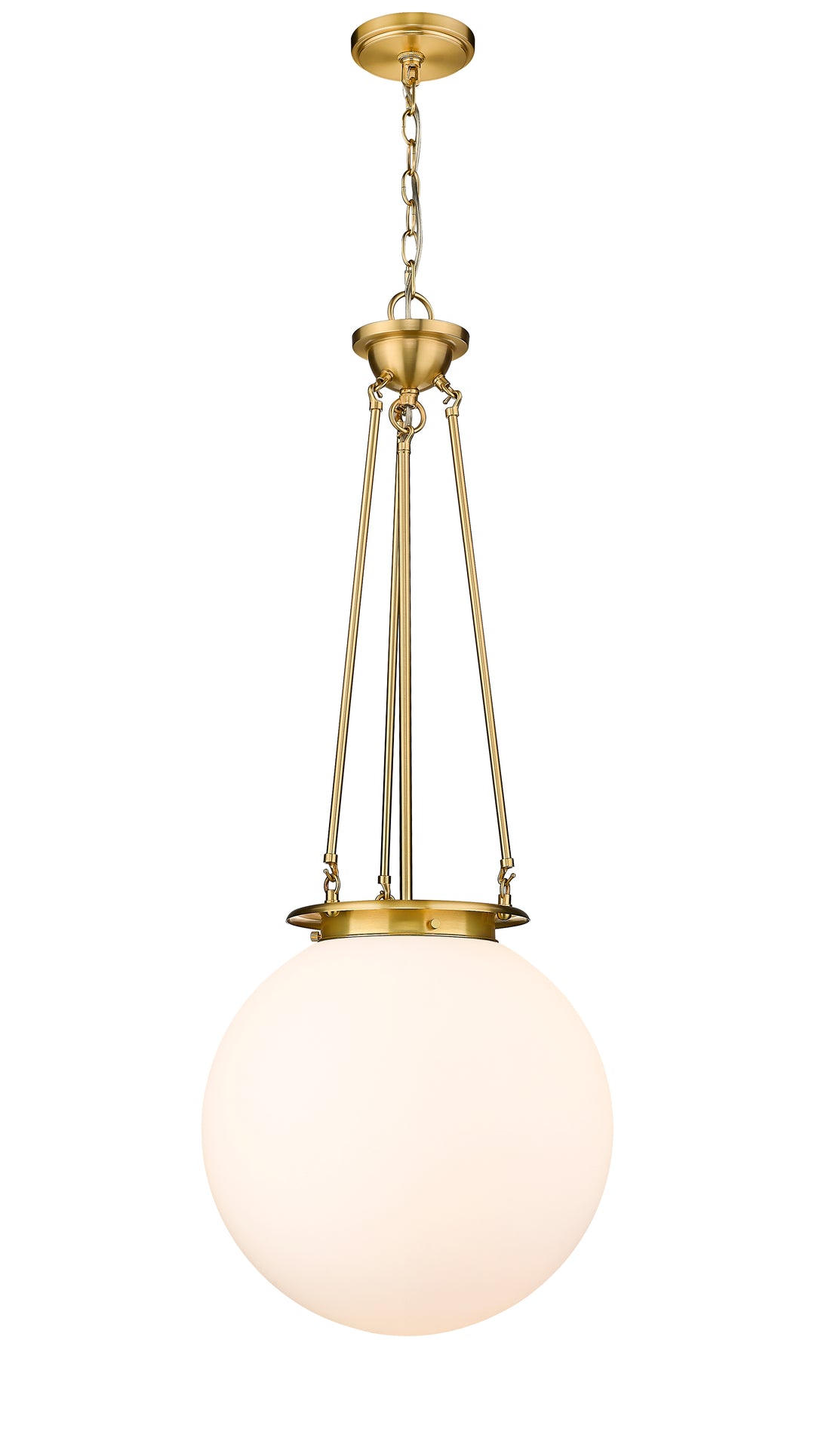 Innovations Lighting Beacon 16" Pendant - Satin Gold Pendants Innovations Lighting Matte White ; Glass Type: Frosted  