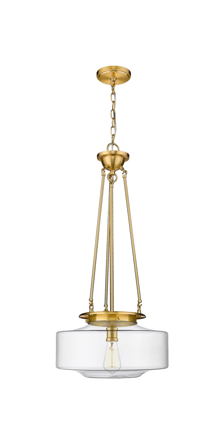 Innovations Lighting Bridgeton 16" Pendant Pendants Innovations Lighting Satin Gold Clear ; Glass Type: Transparent 