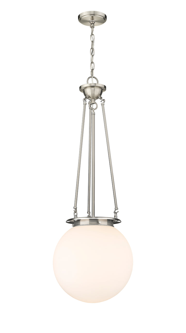 Innovations Lighting Beacon 14" Pendant - Satin Nickel Pendants Innovations Lighting Matte White ; Glass Type: Frosted  