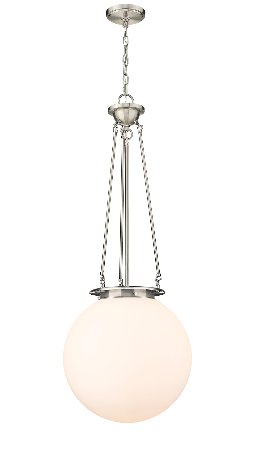 Innovations Lighting Beacon 16" Pendant - Satin Nickel Pendants Innovations Lighting Matte White ; Glass Type: Frosted  