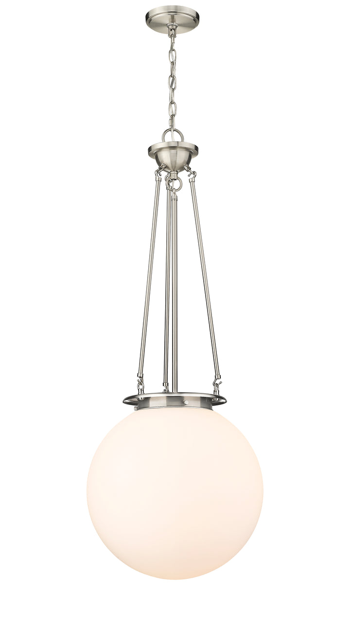 Innovations Lighting Beacon 16" Pendant - Satin Nickel Pendants Innovations Lighting Matte White ; Glass Type: Frosted  