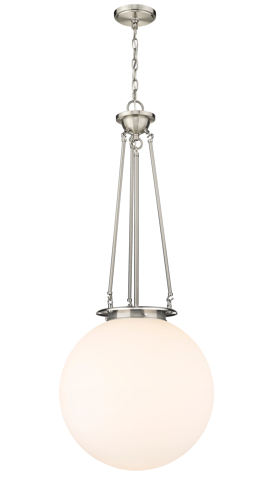 Innovations Lighting Beacon 18" Pendant - Satin Nickel Pendants Innovations Lighting Matte White ; Glass Type: Frosted  