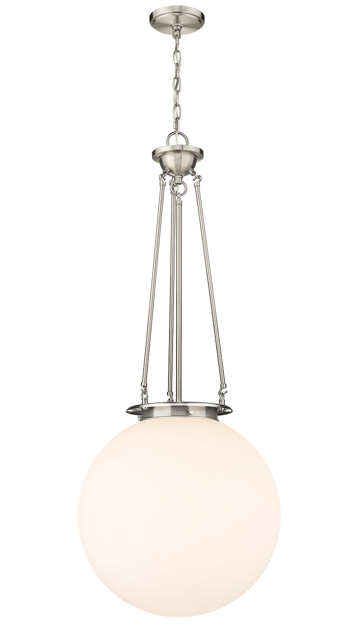 Innovations Lighting Beacon 18" Pendant - Satin Nickel Pendants Innovations Lighting Matte White ; Glass Type: Frosted  