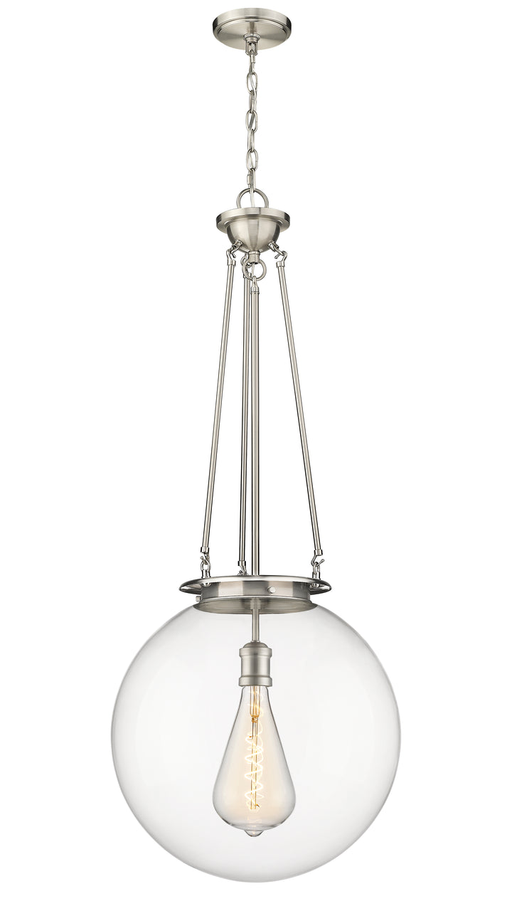 Innovations Lighting Beacon 18" Pendant - Satin Nickel Pendants Innovations Lighting Clear ; Glass Type: Transparent  