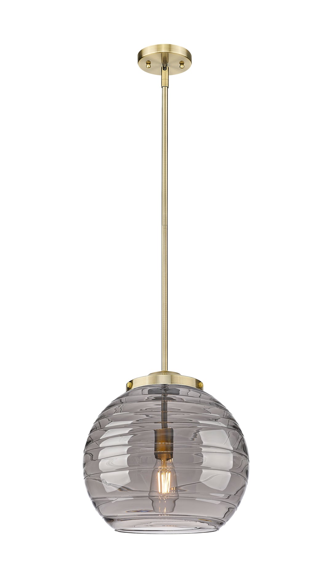 Innovations Lighting Athens Deco Swirl 14" Pendant - Antique Brass Pendants Innovations Lighting   