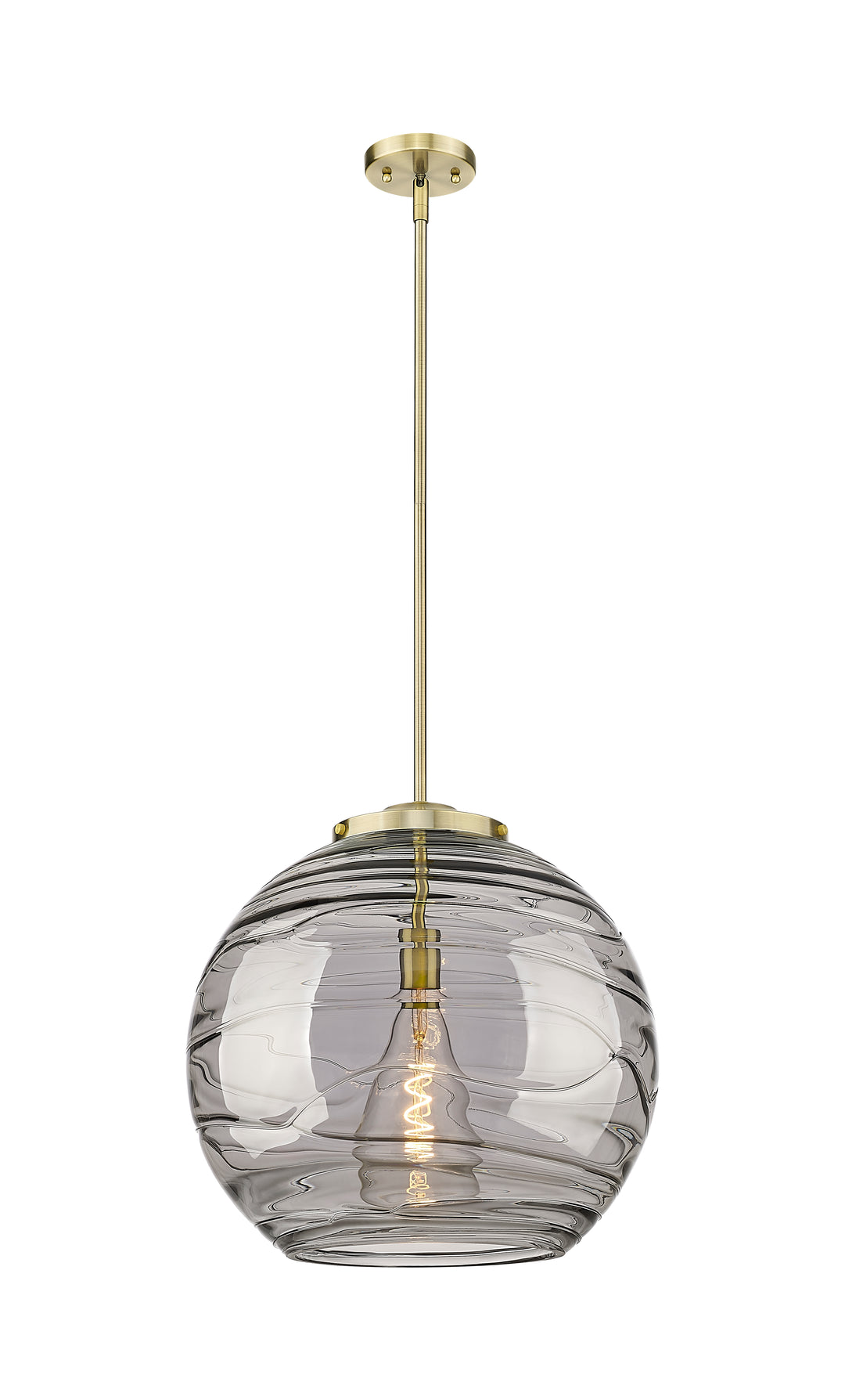 Innovations Lighting Athens Deco Swirl 18" Pendant - Antique Brass Pendants Innovations Lighting   