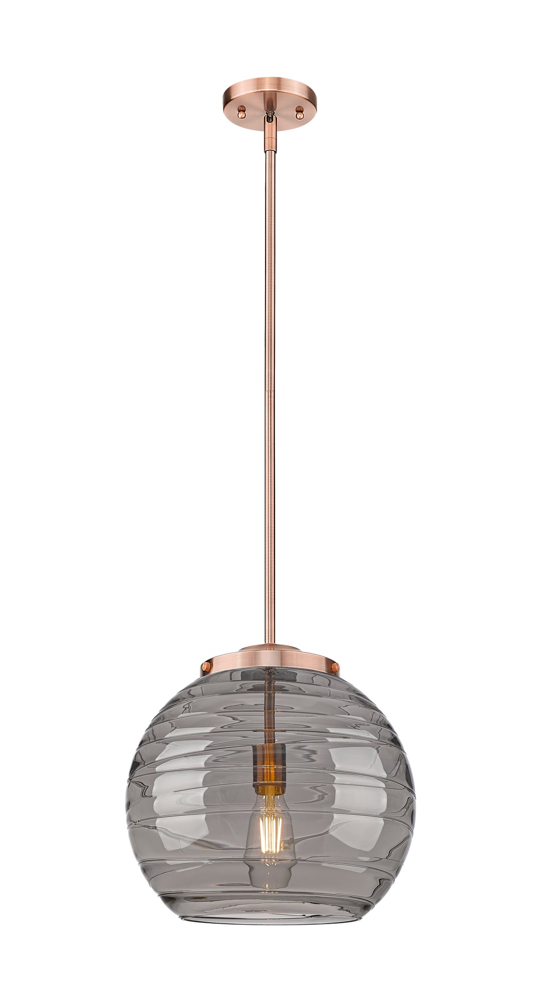 Innovations Lighting Athens Deco Swirl 14" Pendant - Antique Copper Pendants Innovations Lighting   