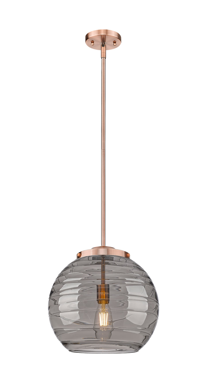 Innovations Lighting Athens Deco Swirl 14" Pendant - Antique Copper Pendants Innovations Lighting   