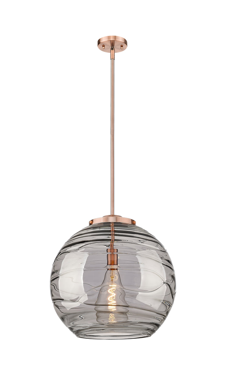 Innovations Lighting Athens Deco Swirl 18" Pendant - Antique Copper Pendants Innovations Lighting   