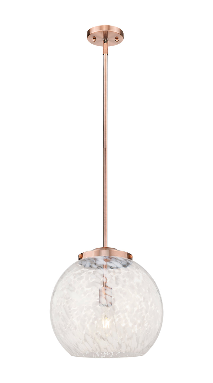 Innovations Lighting White Mouchette 14" Pendant - Antique Copper Pendants Innovations Lighting   