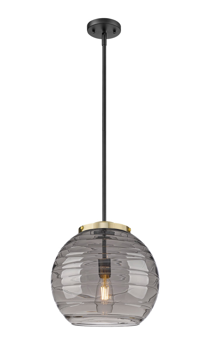 Innovations Lighting Athens Deco Swirl 14" Pendant - Black Antique Brass Pendants Innovations Lighting   