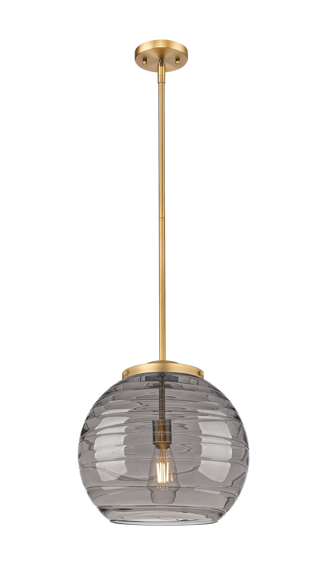 Innovations Lighting Athens Deco Swirl 14" Pendant - Brushed Brass Pendants Innovations Lighting   