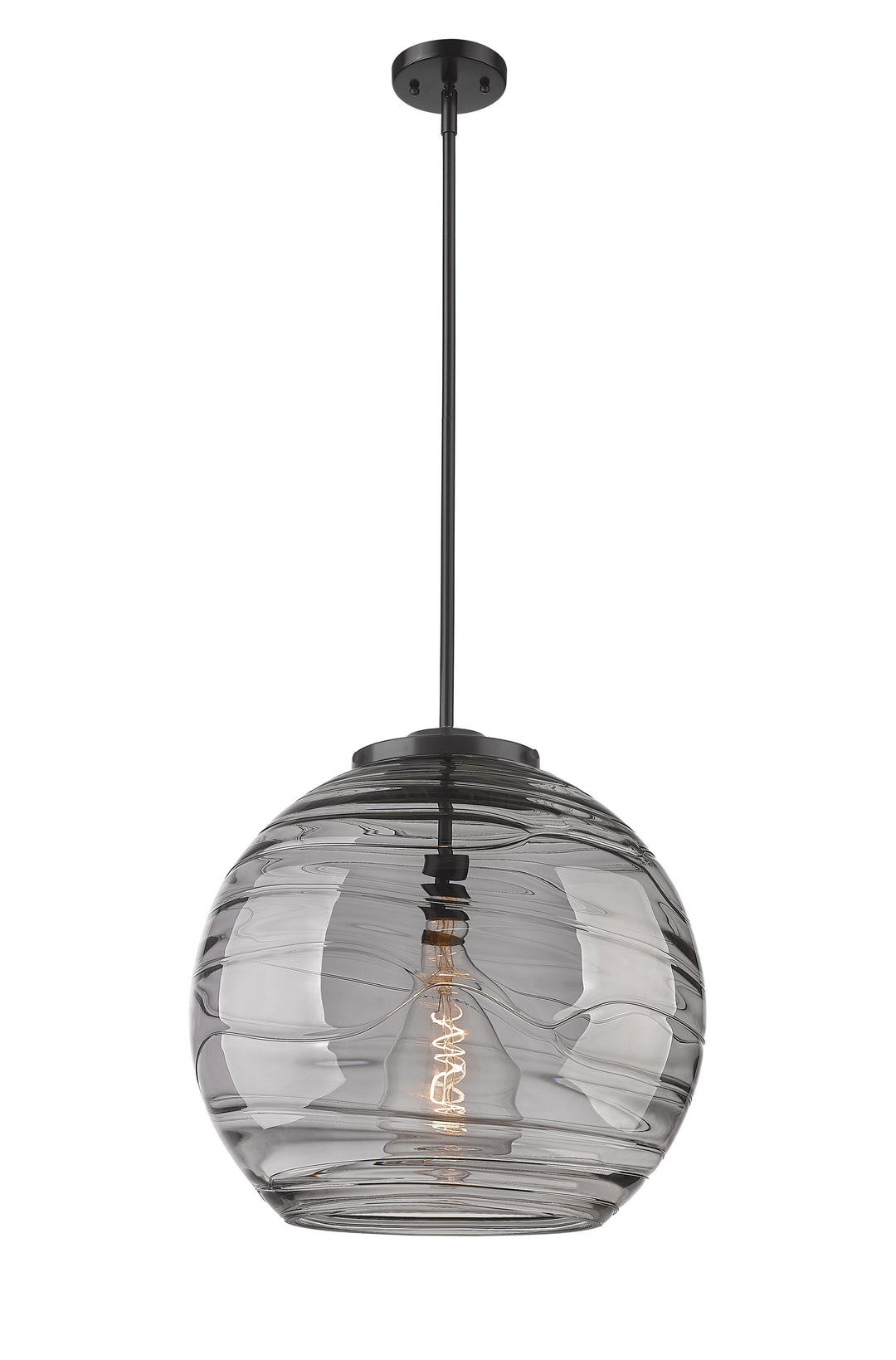 Innovations Lighting Athens Deco Swirl 18" Pendant - Matte Black Pendants Innovations Lighting   