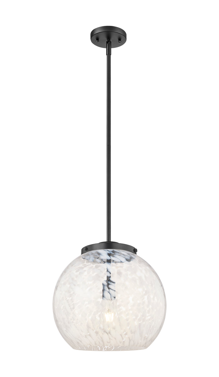 Innovations Lighting White Mouchette 14" Pendant - Matte Black Pendants Innovations Lighting   