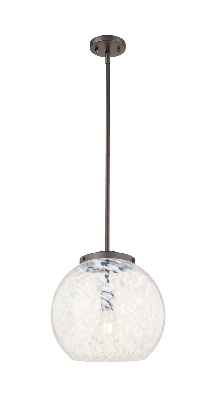 Innovations Lighting White Mouchette 14" Pendant - Oil Rubbed Bronze Pendants Innovations Lighting   