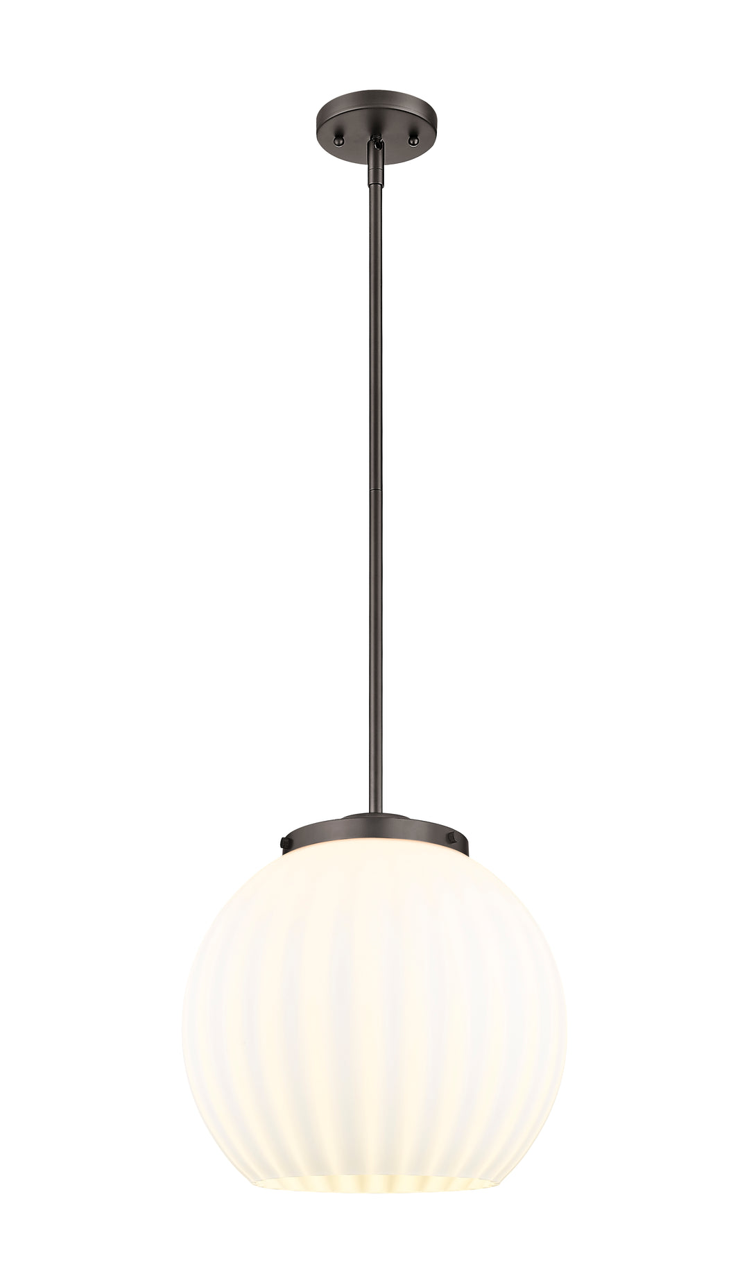 Innovations Lighting White Venetian 16" Pendant - Oil Rubbed Bronze