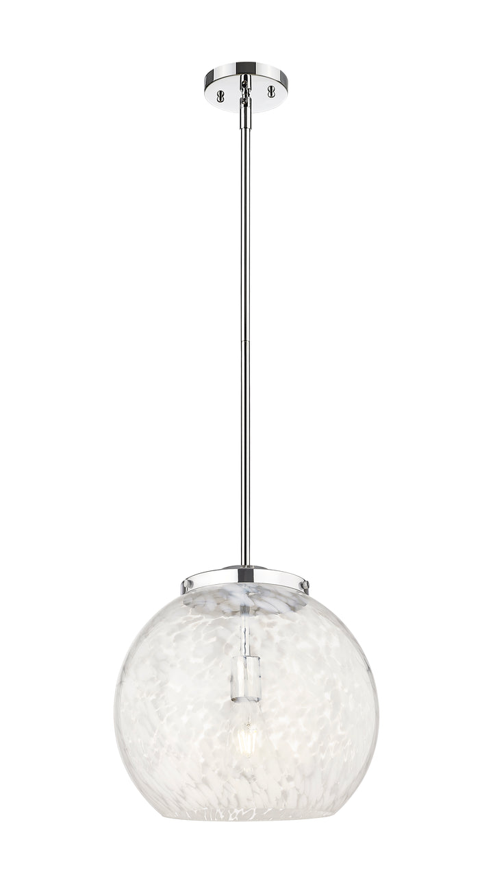 Innovations Lighting White Mouchette 14" Pendant - Polished Chrome Pendants Innovations Lighting   