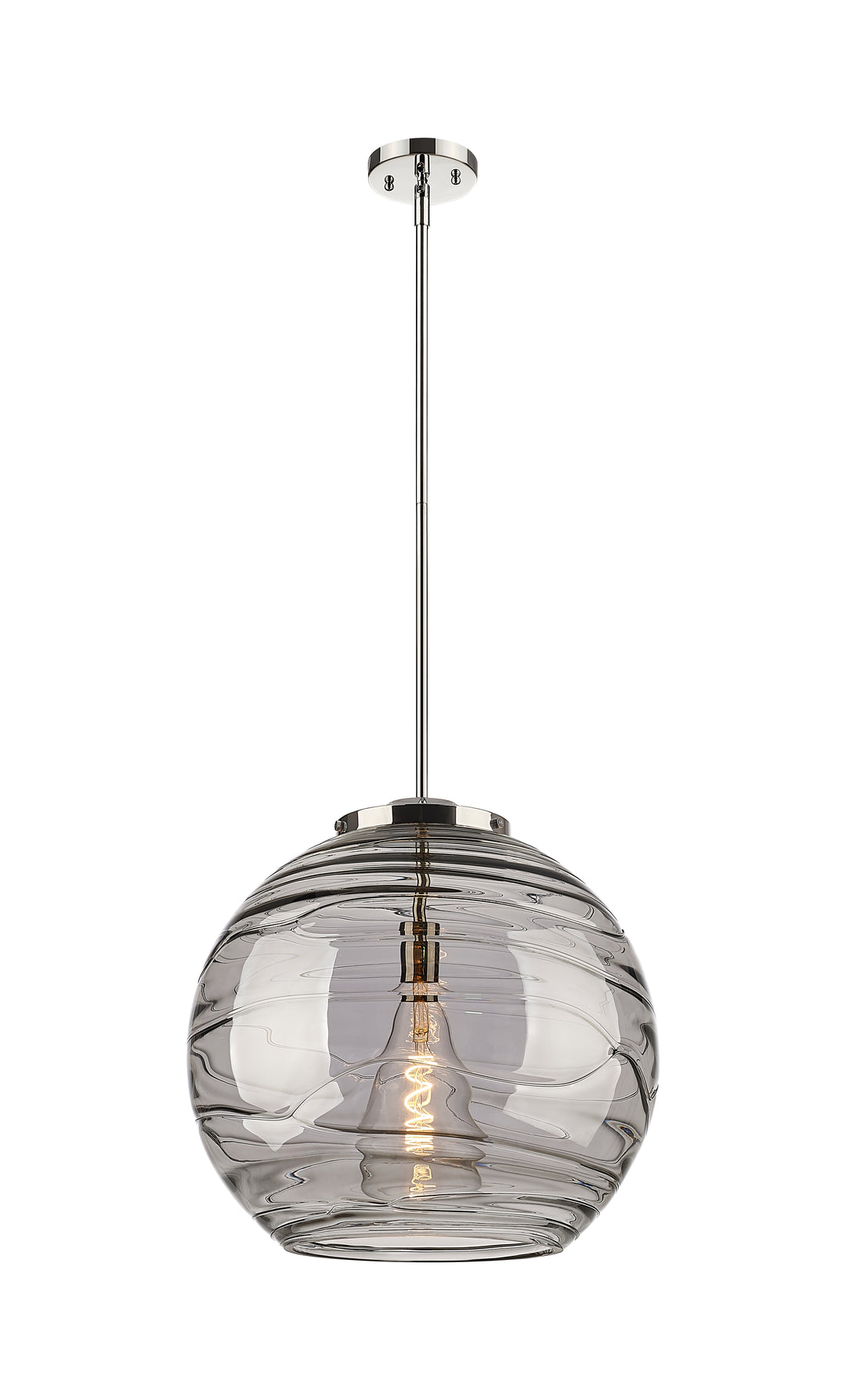 Innovations Lighting Athens Deco Swirl 18" Pendant - Polished Nickel Pendants Innovations Lighting   