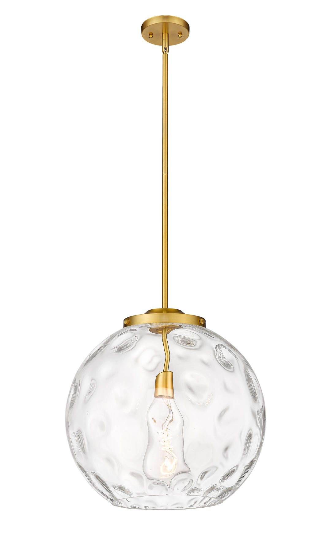 Innovations Lighting Athens Water Glass 16" Pendant - Satin Gold Pendants Innovations Lighting   